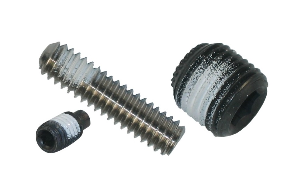 Bradley white nylon patch on fastener